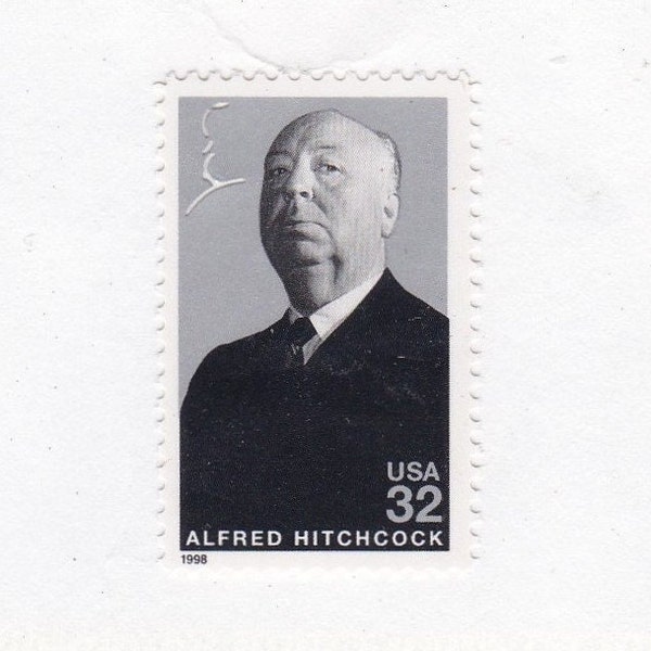 Alfred Hitchcock 32c Unused Vintage 1998 Postage Stamps for Mailing - Collecting - Crafts. Scott Catalog 3226