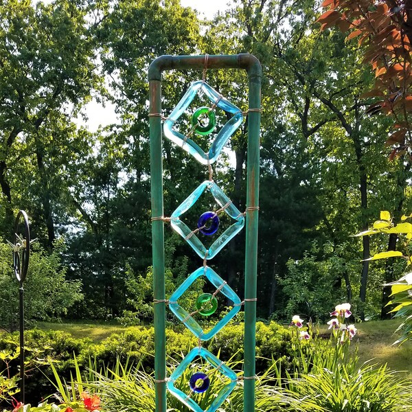 Recycled Bottle Glass Garden Trellis