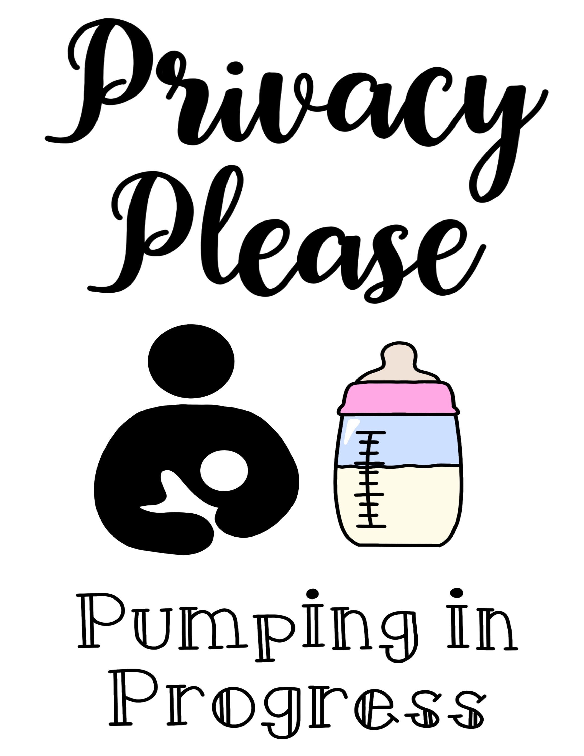 Pumping At Work Sign/Door Hanger Privacy Please Etsy