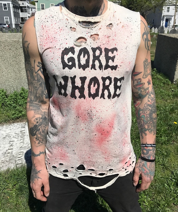 Gore Whore Distressed Tee