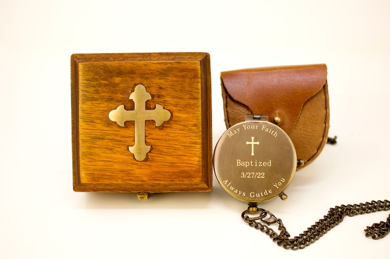 Engraved Compass Handcraft Compass Easter Gift Baptism Etsy