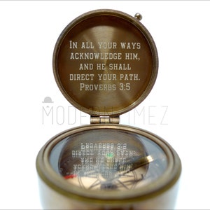 Personalized Engraved Compass, Special Gift for Christmas, Anniversary Gift,Gift for Grandchild, Boyfriend gift, God father, New years gifti image 1