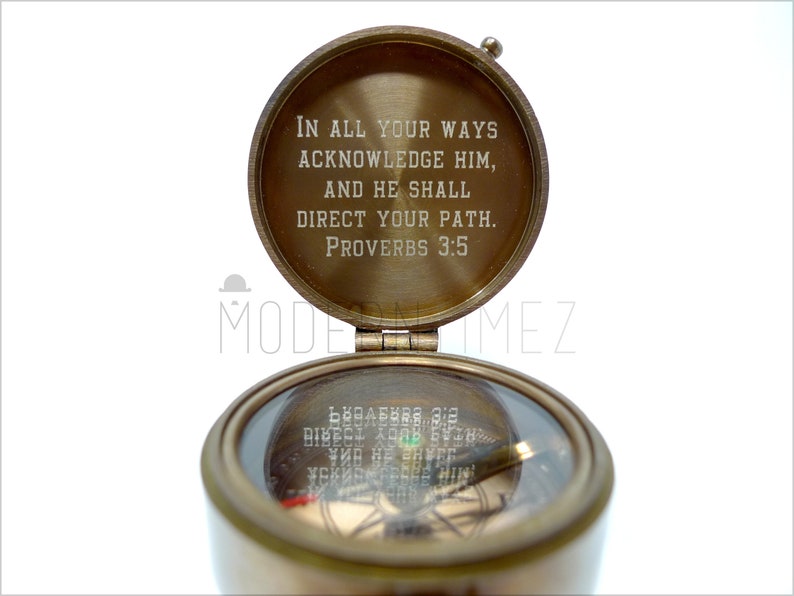 Personalized Engraved Compass, Special Gift for Christmas, Anniversary Gift,Gift for Grandchild, Boyfriend gift, God father, New years gifti image 1