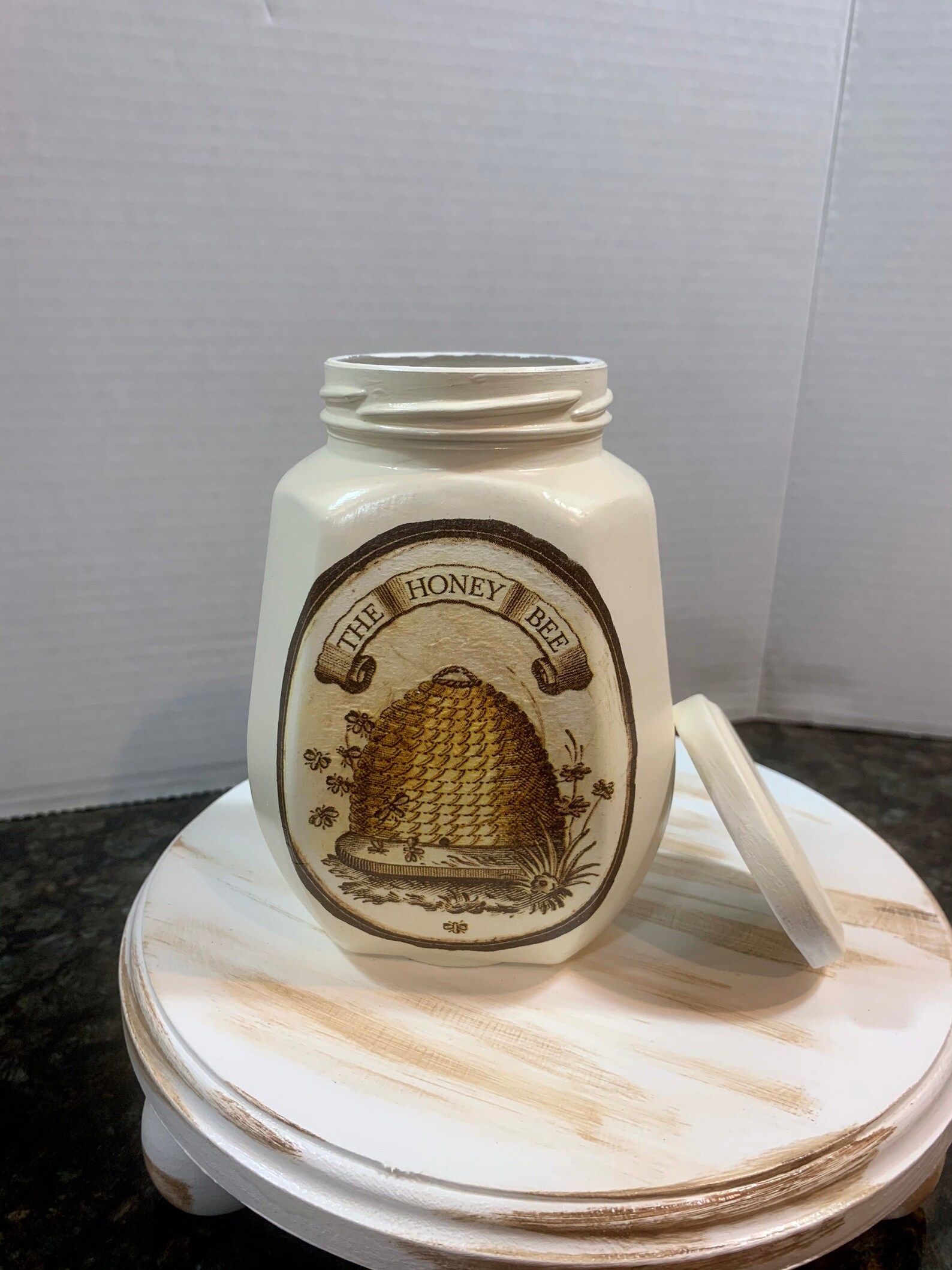 Honey Bee Jar with Lid Etsy