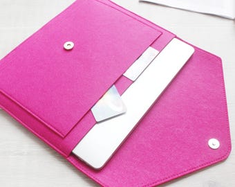 Filz Tasche Filztasche Filztasche für Pad, iPad, Tablet, iPad Air 7, iPad Air 6, iPad Pro 2024 11" 13", iPad 7/8/9 10.2" rose Sonderanfertigung Größe 073RO