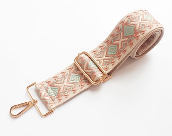 Correas cruzadas, correa para bolso con herrajes dorados, correa de repuesto para bolso con herrajes dorados, correa para bolso estilo boho, correa ajustable para bolso