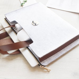 Felt Bag Sleeve Holder for Surface Pro 7 8 9, surface pro case, Surface Laptop Studio keyboard handbag, surface pro 8 9 skin leather handle