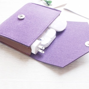 Cavo caricabatterie in feltro, custodia per cavo di alimentazione, borsa di archiviazione USB, borsa per cavo di alimentazione, borsa per cosmetici, custodia per mouse, borsa per mouse, custodia per fotocamera, per cavo di alimentazione 125