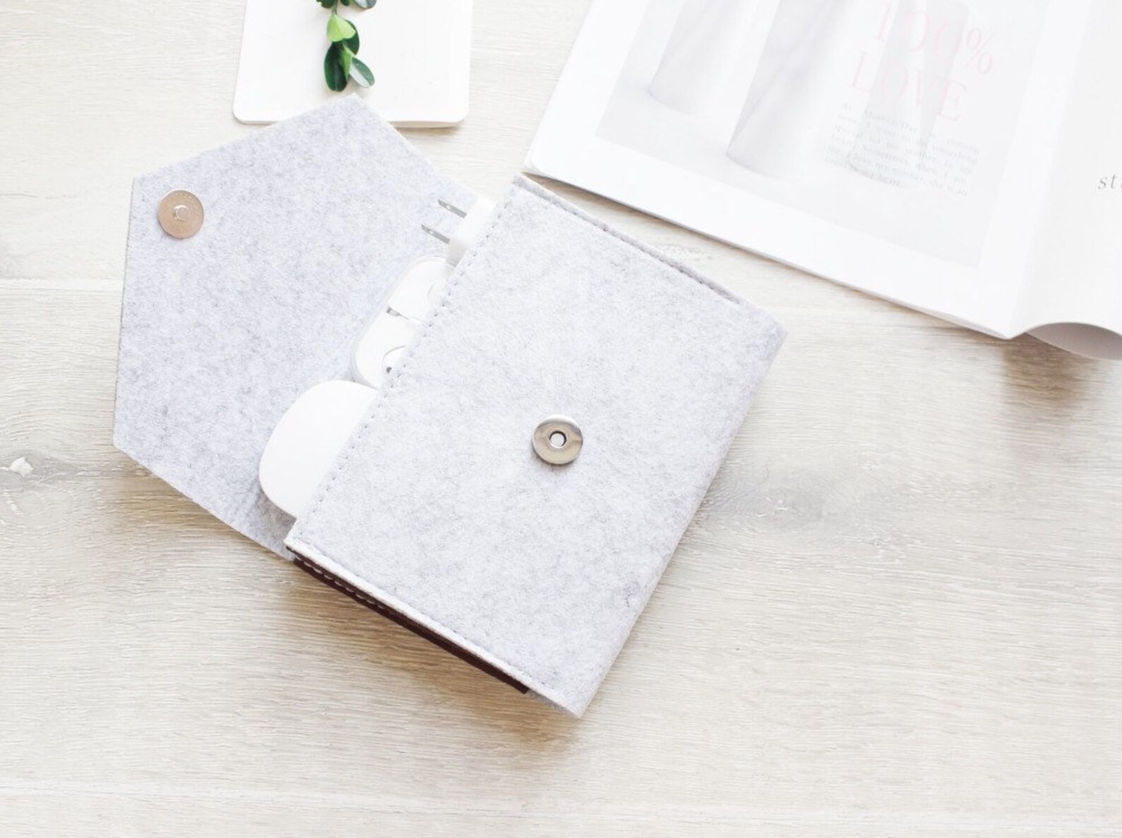 Felt Charger Cable Case Power Cord Bag Storage Bag Charger Etsy