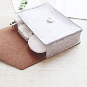 Macbook Charger Holder MacBook Charger Case Macbook Charger Cover, Laptop Cable Organizer Cable Bag Storage case for Mouse and Charge 124LG