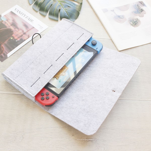 Housse en feutre pour Nintendo Switch Lite avec fentes pour cartes de jeu, accessoires anti-rayures Switch Lite, housse de protection pour Nintendo Switch 203