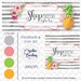 Facebook Set Floral Set Flowers WATERCOLOR Pineapple Etsy Set Facebook Cover Set Facebook Business Page Set