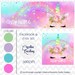 Facebook Set Unicorn Rainbow Stars Fun Bright Colors Sparkle Etsy Set Facebook Cover Set Facebook Business Page Set