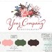 Red birds Logo watercolor flower logo premade floral logo florsit logo design photography logo event planner logo wedding logo design