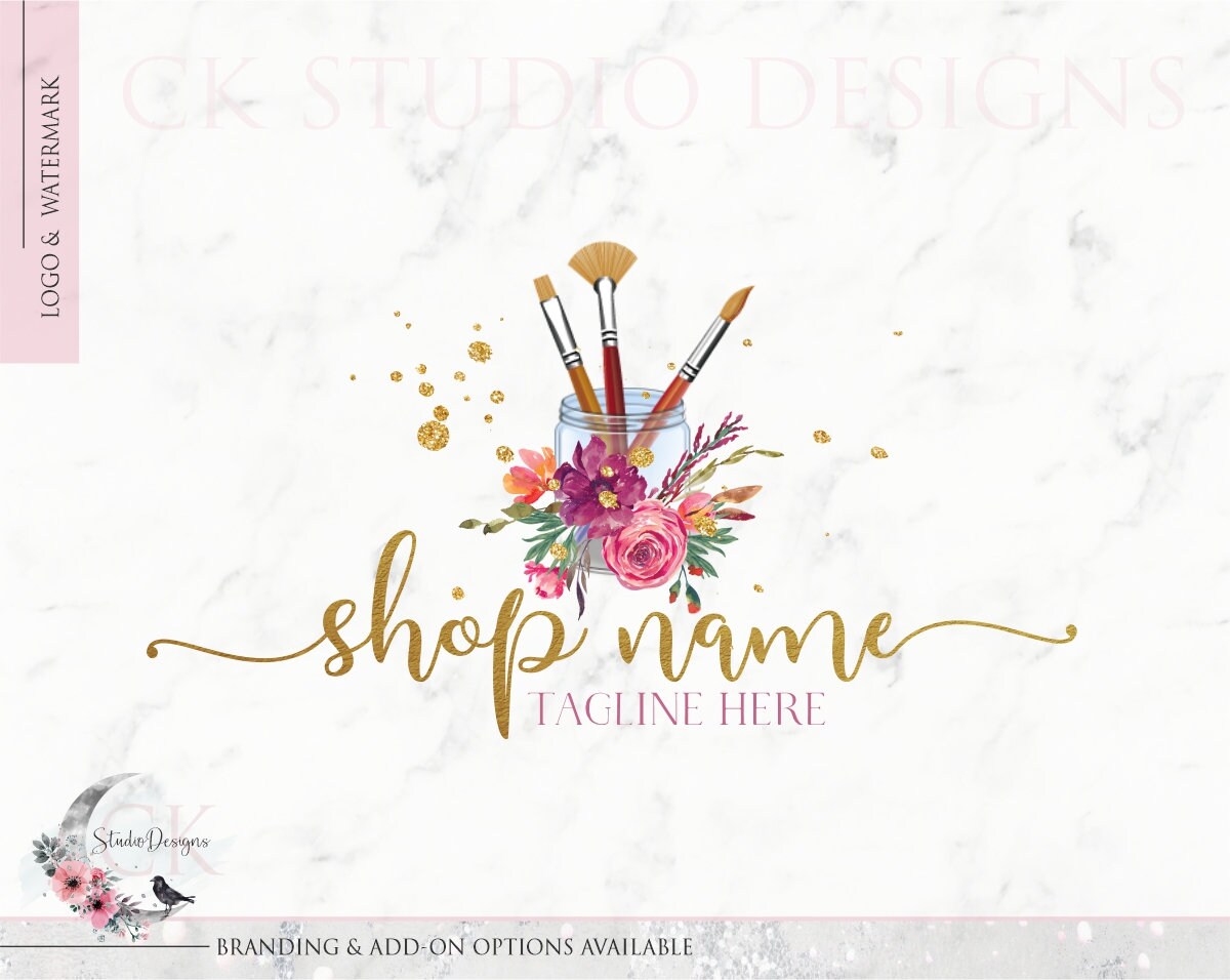 Premade Logo Watermark Painting Logo Painter Logo Design Etsy Premade Logo Watermark Painting Logo Painter Logo Design Etsy