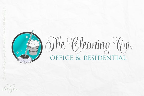 Premade Cleaning Service Logo House Cleaning Logo Maid Logo Etsy