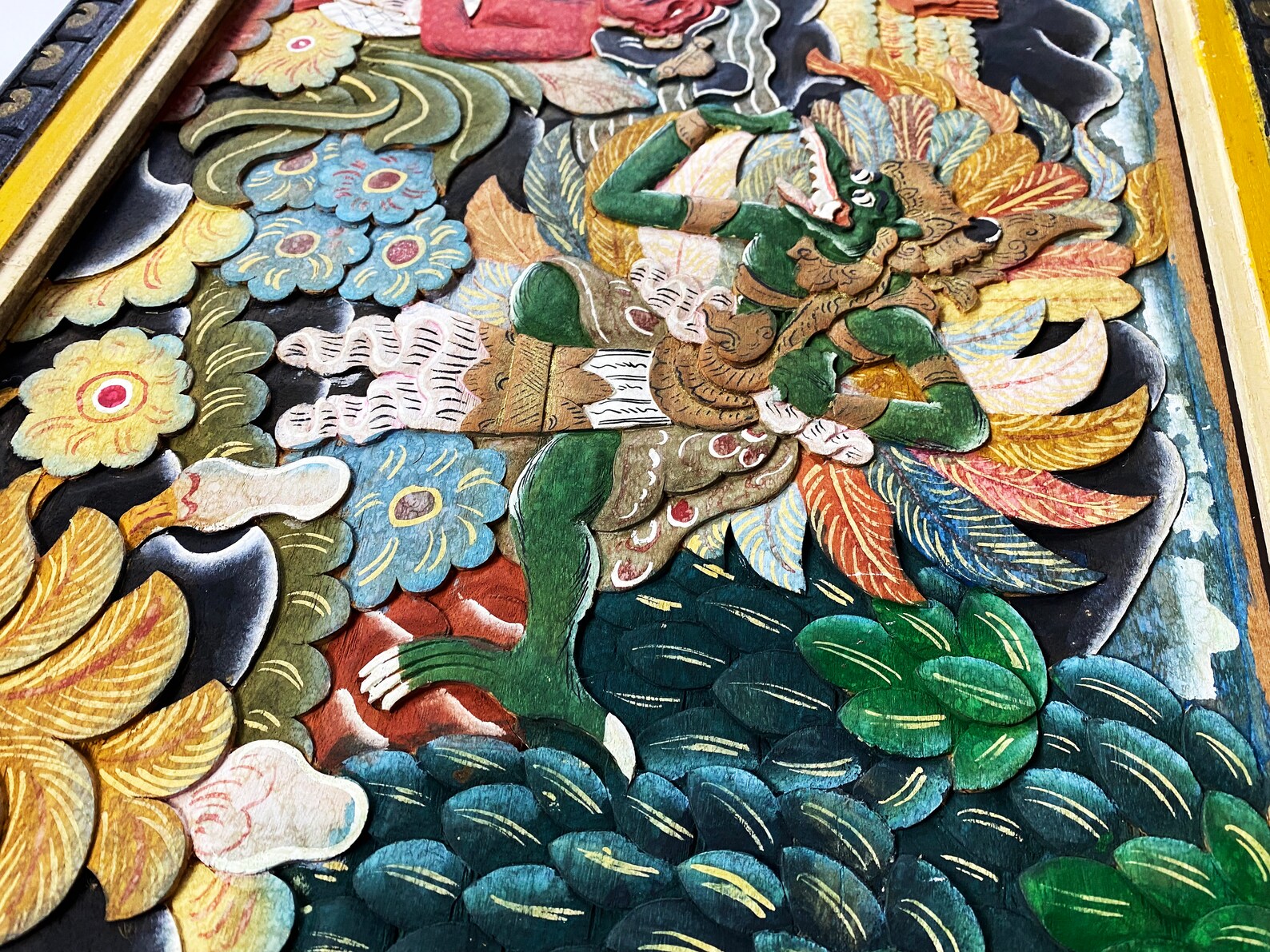 Indonesian Wood Relief Carving Wall Art Indonesian Wall Art | Etsy