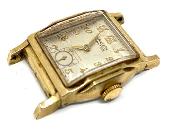 Antique Gruen Curvex Precision Gold Filled Men’s Wristwatch, Gruen Veri-Thin Gold-filled Wrist Watch 1945, Gruen 440 Manual Swiss Movement