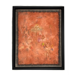 Original Gothic Hell Painting of Souls in Flames, Dark Academia Fine Art, Hell Art Depiction, Gothic Underworld Abstract Original Artwork