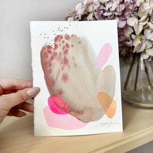 Dipinto ad acquerello astratto ORIGINALE, opera d'arte dipinta a mano, acquerello originale unico nel suo genere, arte murale unica, moderno
