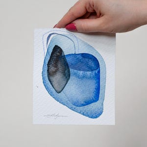 Dipinto ad acquerello astratto ORIGINALE, opera d'arte dipinta a mano, acquerello originale unico nel suo genere, arte murale unica, moderno