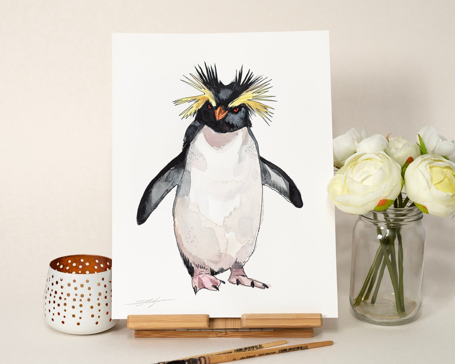 油絵 イワトビペンギン 海 il_fullxfull.6014801275_78zu.jpg