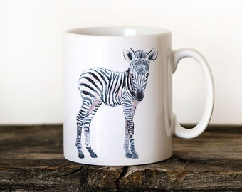 Zebra coffee mug, funny Zebra cup, cute zebra mug, colorful animal mug, nursery mug, hot chocolate mug, safari mug, Xmas gift mug