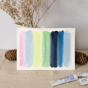 Dipinto ad acquerello astratto ORIGINALE, opera d'arte dipinta a mano, acquerello originale unico nel suo genere, arte murale unica, moderno