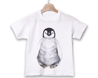 Baby Penguin T-shirt, Girl Animal Shirt, Baby Shower Gift, Boy T-shirt Gift, Funny Animal Tee, Cute Birthday Shirt, Toddler tshirt