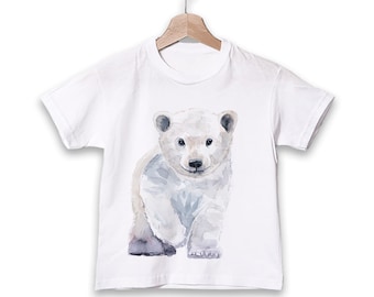 Polar Bear T-shirt, Girl Animal Shirt, Baby Shower Gift, Boy T-shirt Gift, Funny Animal Tee, Cute Birthday Shirt, Toddler tshirt