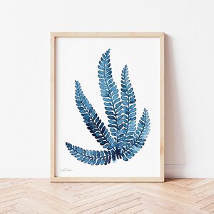 Filmy Maidenhair Fern Akwarela Malarstwo Wydruk, Boho Art, Roślina Plakat, Natura Ilustracja, Botaniczny Dekor Ścienny, Kwiat, Ogród Dzikich Kwiatów