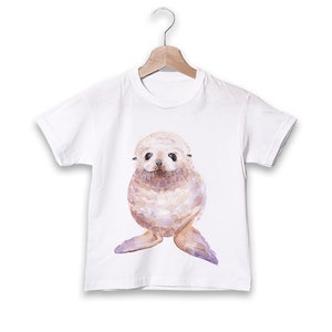 Baby Seal T-shirt, Cute Animal Shirt, Baby Shower Gift, Boy T-shirt Gift, Funny Animal Tee, Cute Birthday Shirt, Toddler tshirt