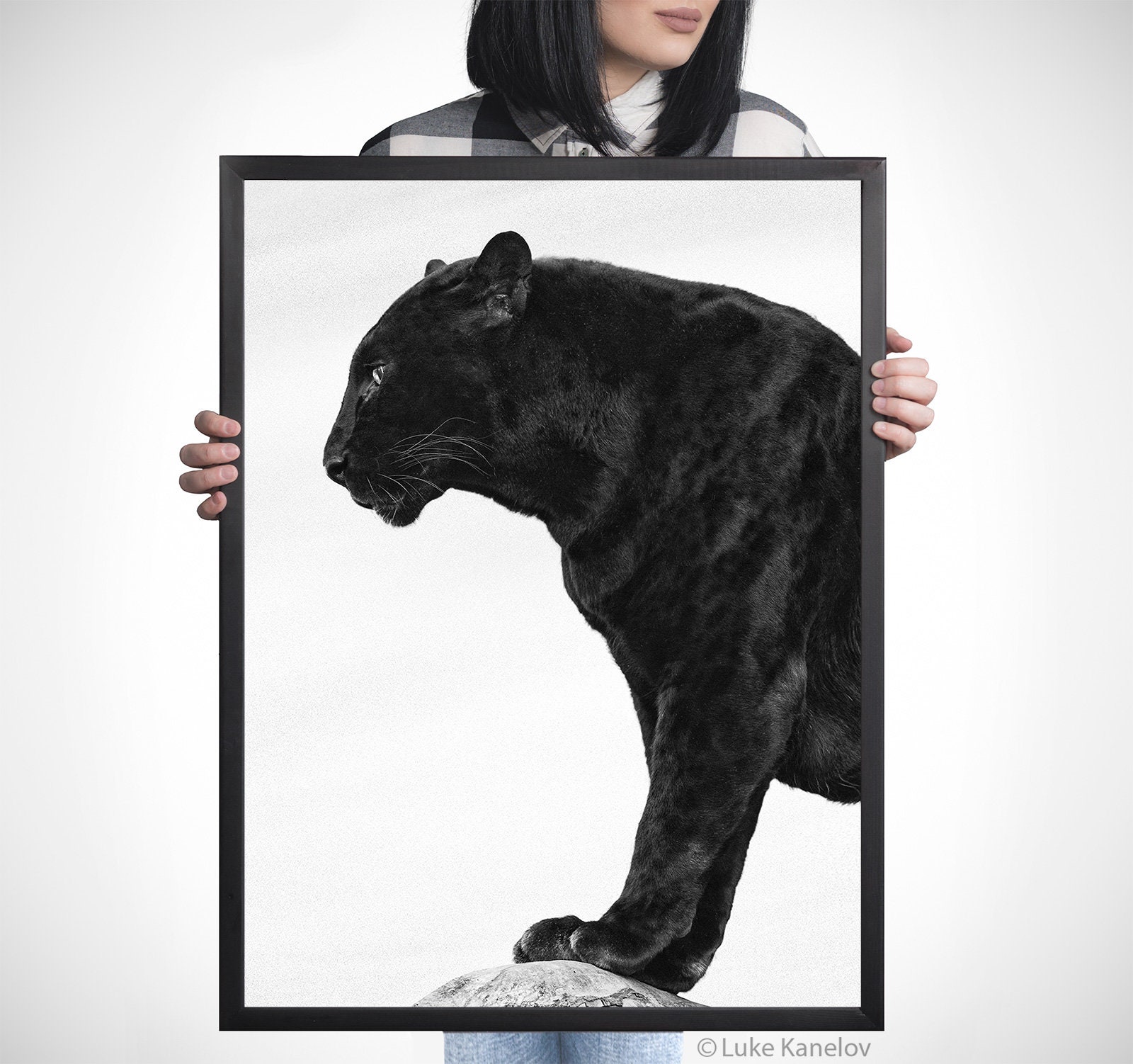 Black Panther Wall Art Panther Print Jaguar Wild Cat Etsy