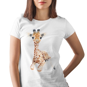 Baby Bodysuit with Cute Giraffe Print