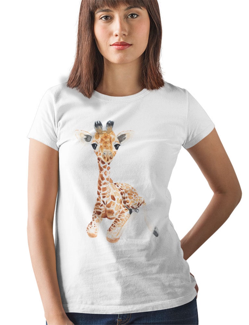 Baby Bodysuit with Cute Giraffe Print