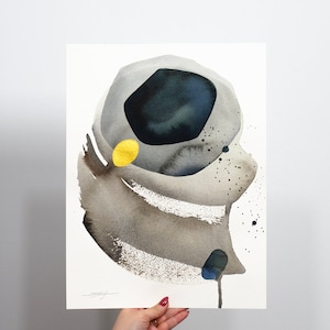 ORIGINAL Abstract watercolor painting, hand-painted artwork, one-of-a-kind watercolor original, unique wall art,  Modern