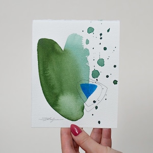 オリジナル抽象水彩画、手描きのアートワーク、ユニークな水彩画オリジナル、ユニークな壁アート、モダン