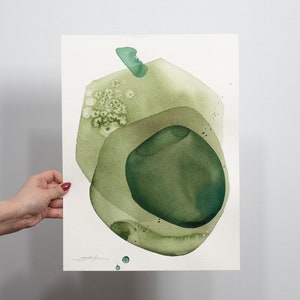 ORIGINAL Abstract watercolor painting, hand-painted artwork, one-of-a-kind watercolor original, unique wall art,  Modern