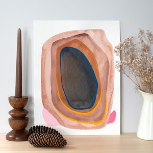Dipinto ad acquerello astratto ORIGINALE, opera d'arte dipinta a mano, acquerello originale unico nel suo genere, arte murale unica, moderno