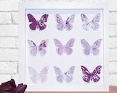 Framed Butterfly 3D Paper Art, Home Decor, in your choice of colour