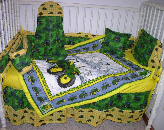 John Deere Crib Nursery Bedding Set Etsy