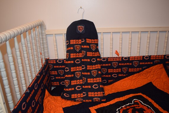 New Crib Bedding Set M W Chicago Bears Fabric Etsy