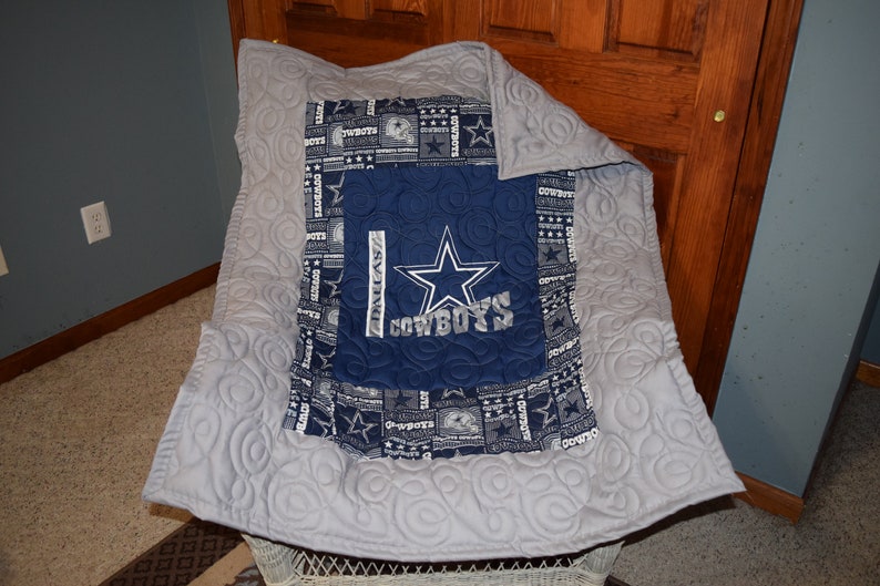 New Baby Crib Quilt M W Dallas Cowboys Fabric Etsy