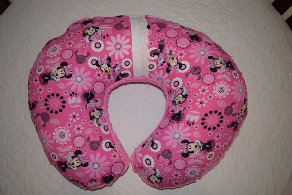 Boppy Pillow Cover M W Pink Minnie Mouse Cotton Pink Bubble Etsy
