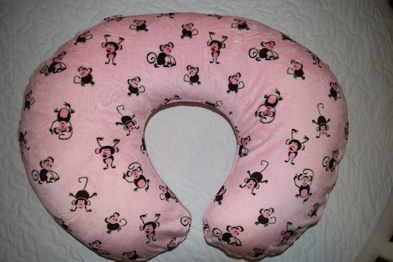Boppy Pillow Cover M W Playing Monkeys Fleece Fabric Etsy