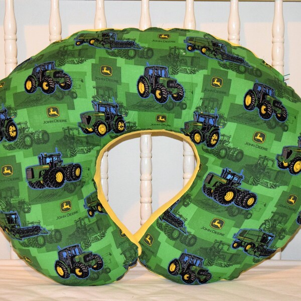 Boppy Pillow Cover m/w John Deere and Yellow Fleece Fabric