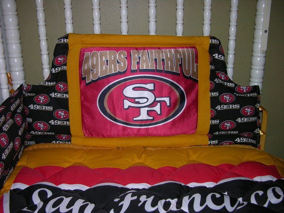 New Crib Bedding M W San Francisco 49ers Fabric Etsy