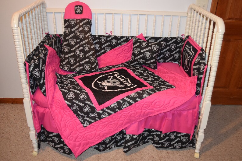 raiders crib bedding set