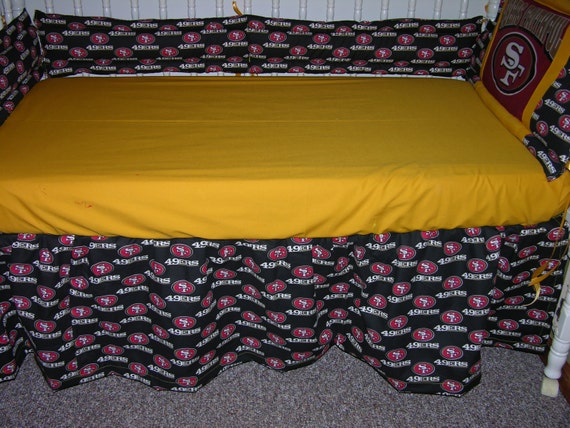 New Crib Bedding M W San Francisco 49ers Fabric Etsy