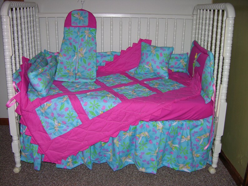 New Crib Nursery Bedding Set M W Tinkerbell Fabric